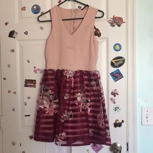 Pink Tutu Floral Dress